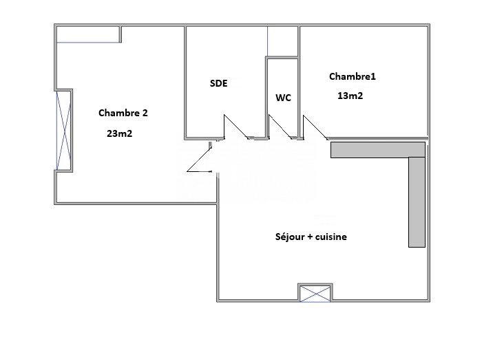 Appartement - 77 m² - 3 pièces