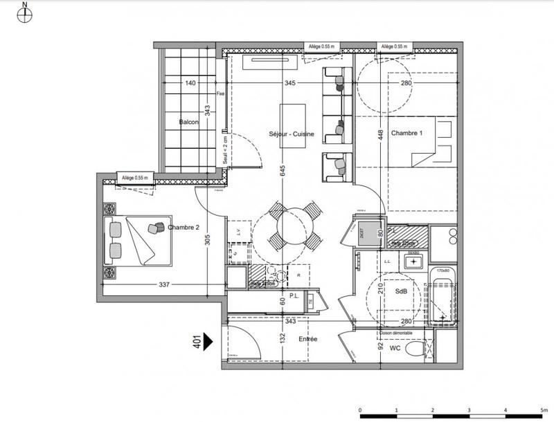 Appartement - 60 m² - 3 pièces