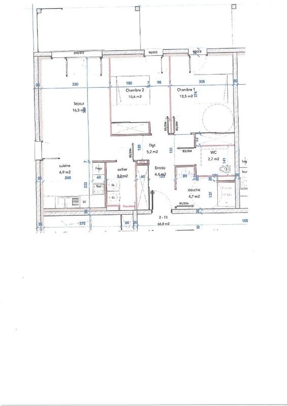 Appartement - 67 m² - 3 pièces