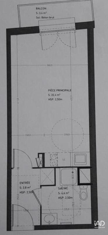 Appartement - 30 m² - 2 pièces