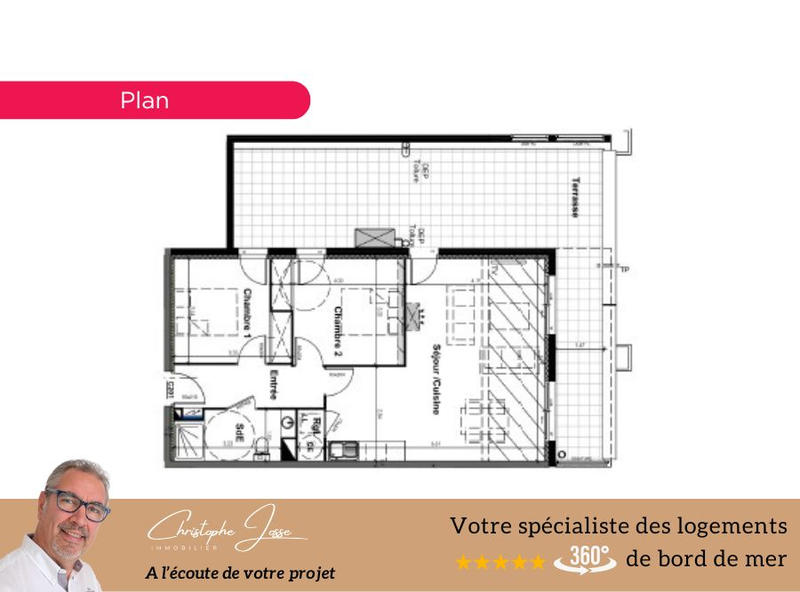 Appartement - 66 m² - 3 pièces