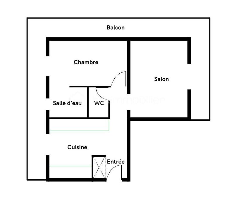 Appartement - 41 m² - 2 pièces