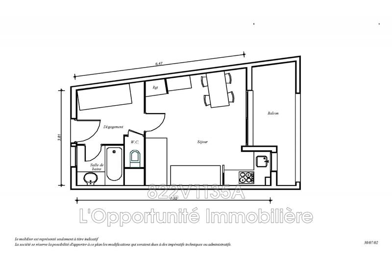 Appartement - 27 m² - 1 pièce