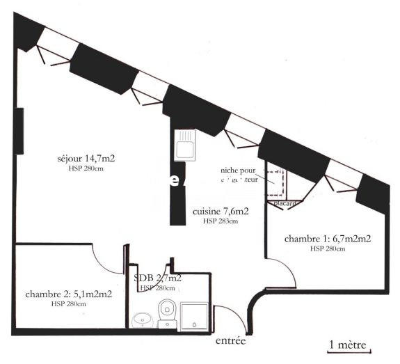 Appartement - 35 m² - 2 pièces