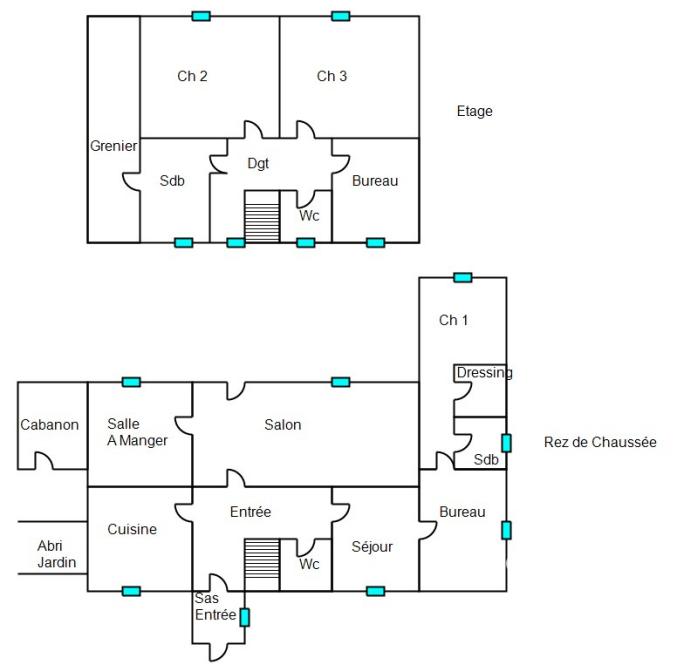 Maison de ville - 136 m² - 5 pièces