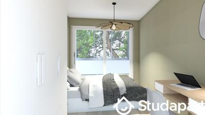 Chambre - 9 m² - 1 pièce