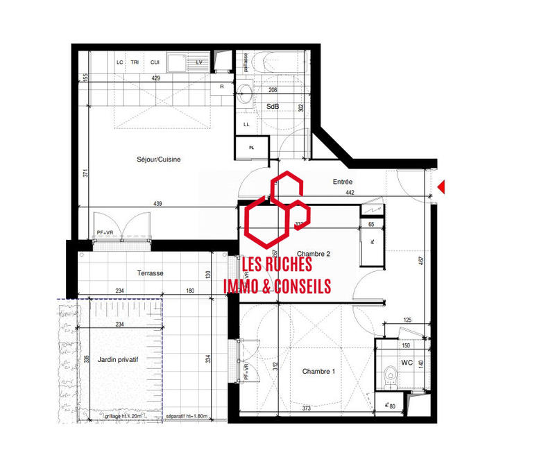 Appartement - 64 m² - 3 pièces