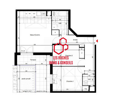 Appartement - 64 m² - 3 pièces