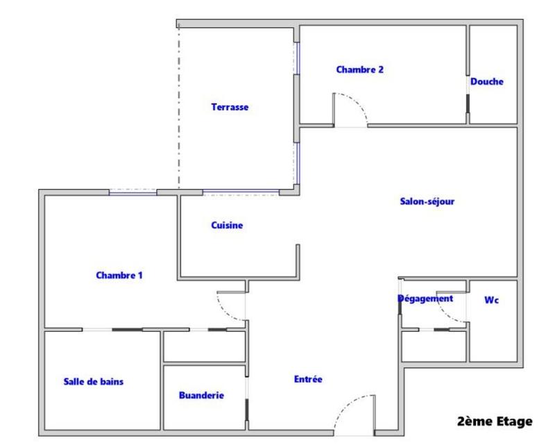 Appartement - 82 m² - 3 pièces