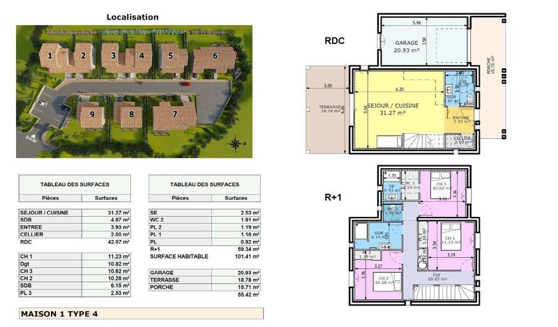 Maison - 101 m² - 4 pièces