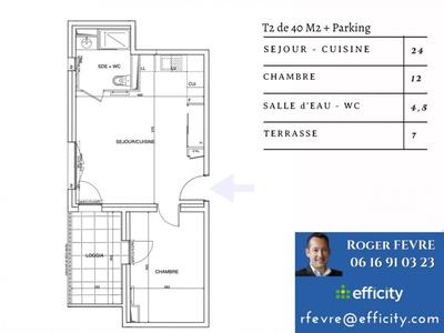 Appartement - 41 m² - 2 pièces