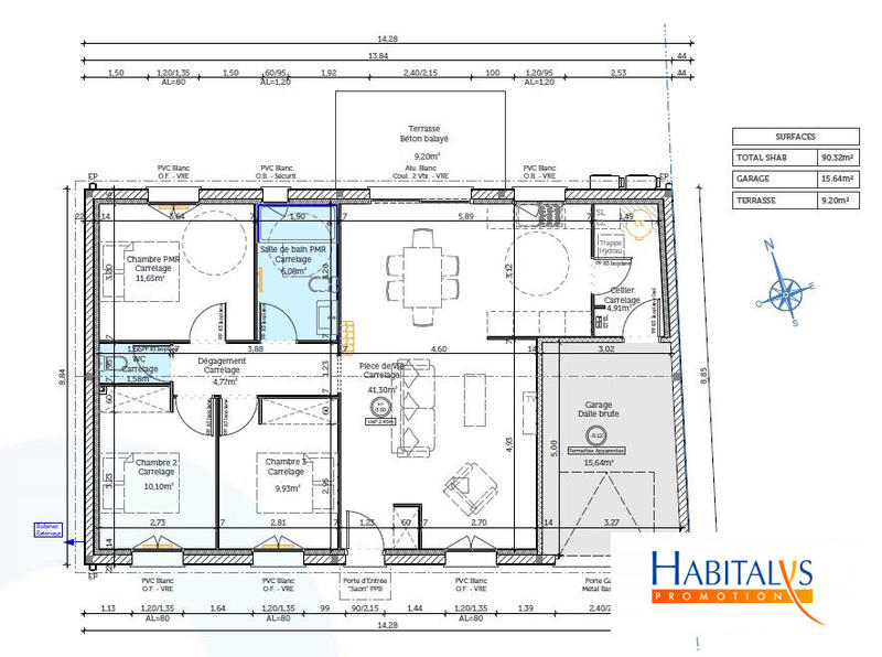 Maison - 90 m² - 4 pièces
