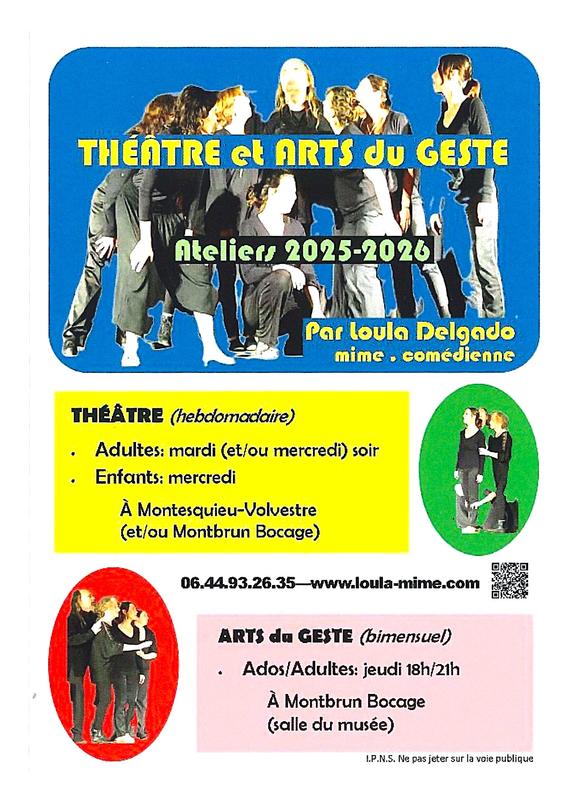 Théâtre et Arts du Geste : Montbrun-Bocage