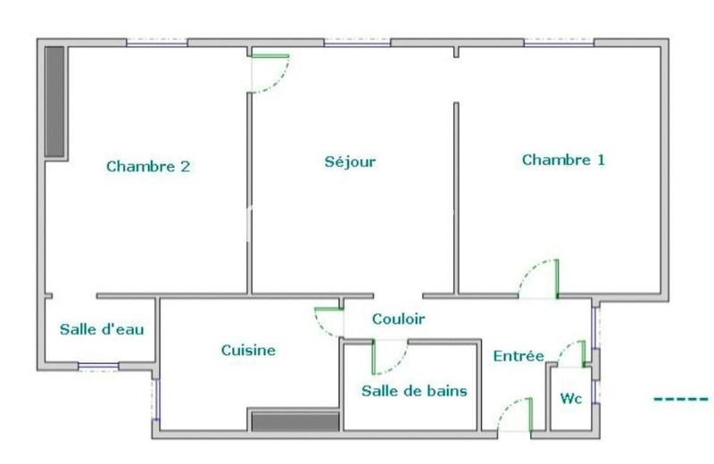 Appartement - 56 m² - 3 pièces