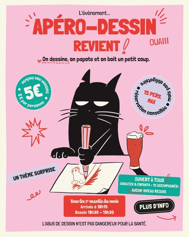 Apéro-Dessin - Hocus Printus à l'Atelier