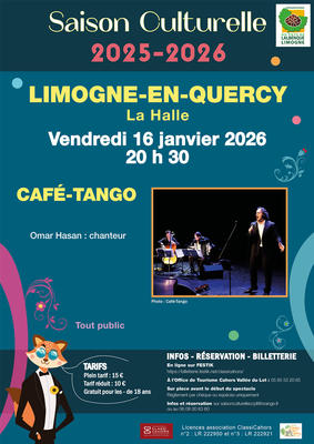 Saison culturelle Lalbenque-Limogne : Concert Café-Tango
