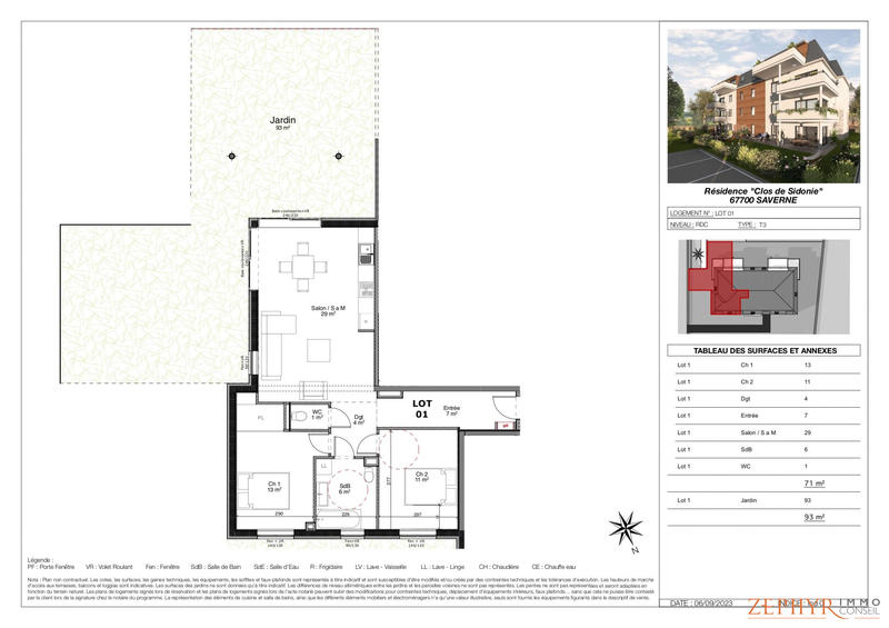 Appartement - 71 m² - 3 pièces