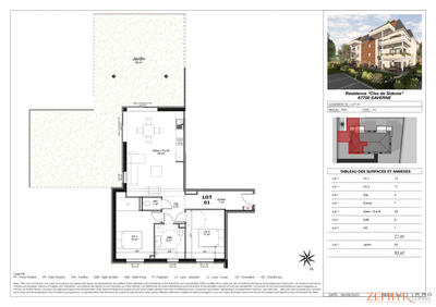 Appartement - 71 m² - 3 pièces