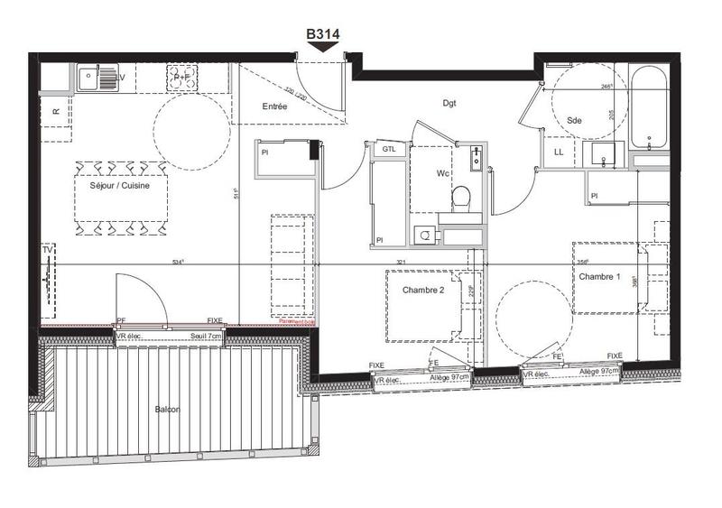 Appartement - 64 m² - 3 pièces