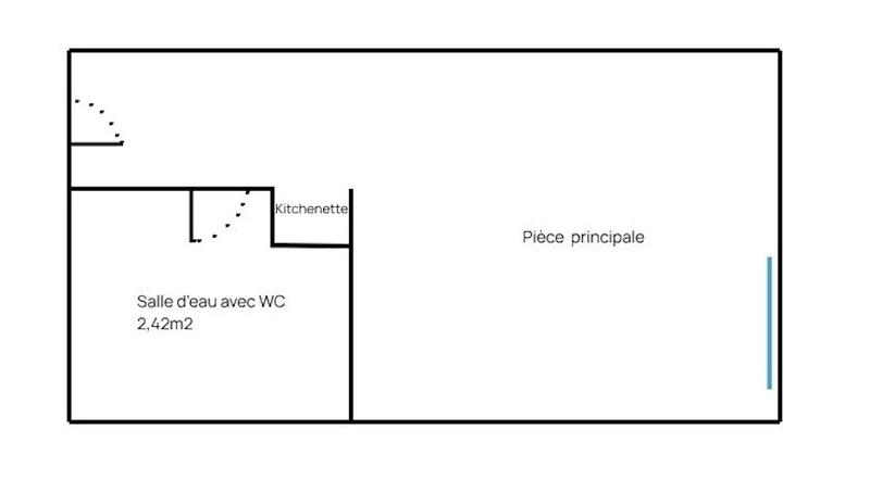 Studio - 14 m² - 1 pièce