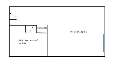 Studio - 14 m² - 1 pièce