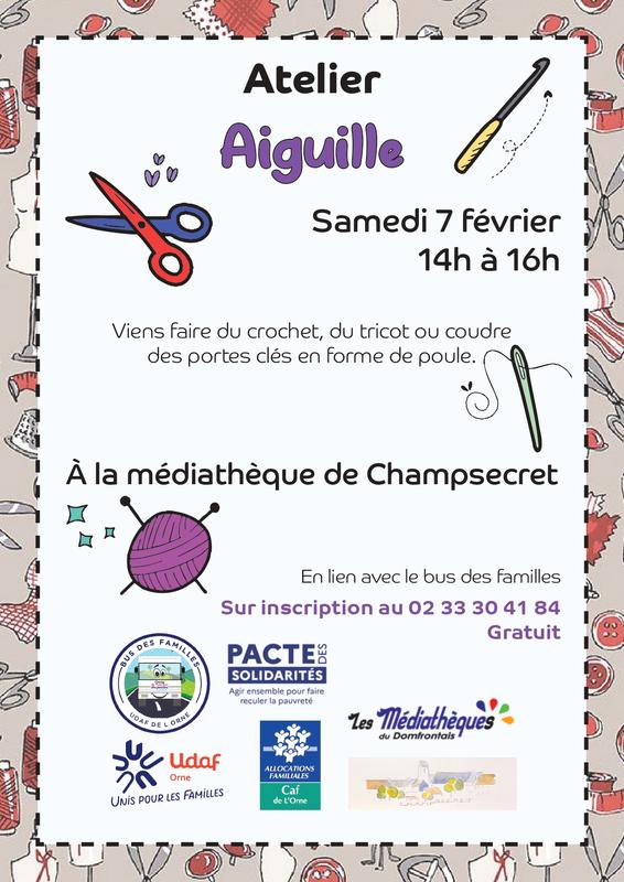 Atelier travaux d'aiguilles : tricot et couture