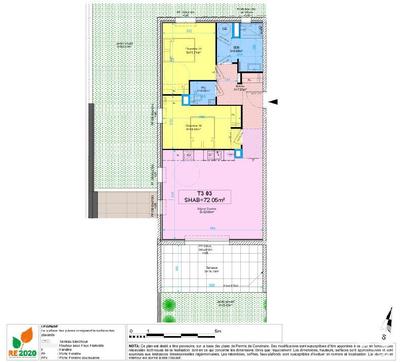 Appartement - 72 m² - 3 pièces