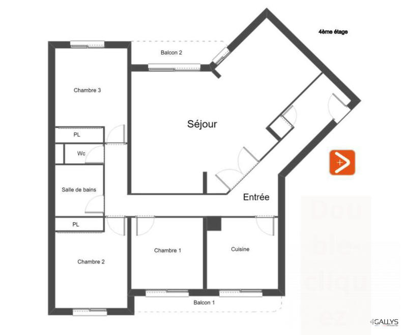 Appartement - 102 m² - 5 pièces