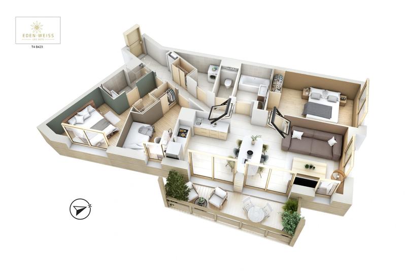 Appartement - 82 m² - 4 pièces