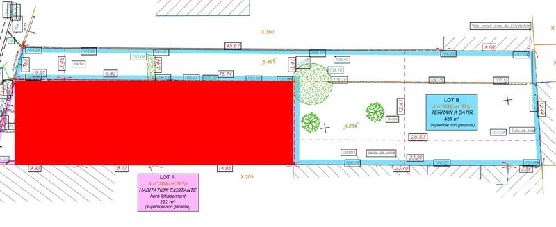 Terrain - 431 m²