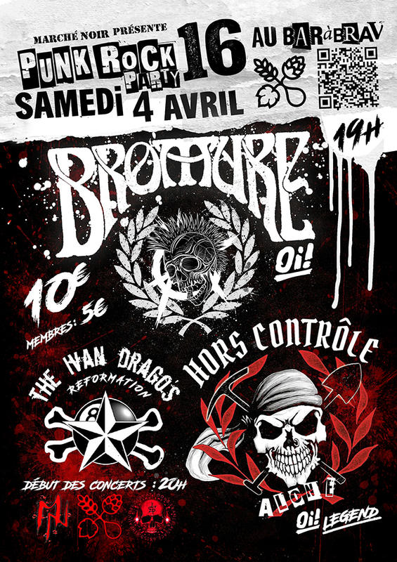 Punk rock Party 16 au BaRàBraV : Bromure, The Ivan Drago's et Hors-Contrôle