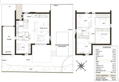 Maison contemporaine - 117 m² - 5 pièces
