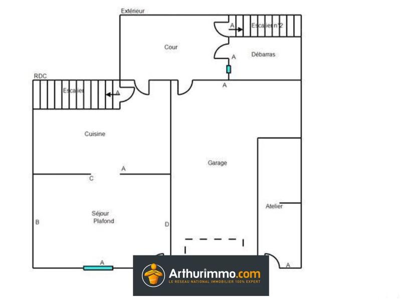 Maison - 70 m² - 3 pièces