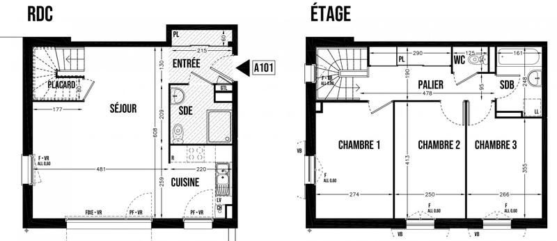 Maison traditionnelle - 85 m² - 4 pièces