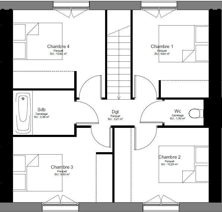 Maison - 89 m² - 5 pièces