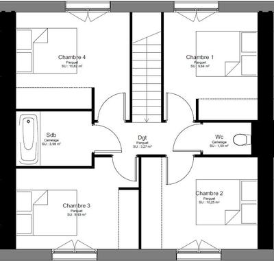 Maison - 89 m² - 5 pièces