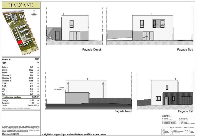 Maison - 96 m² - 4 pièces