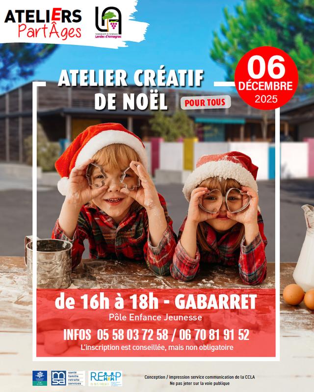 Ateliers PartÂges : atelier créatif de Noël