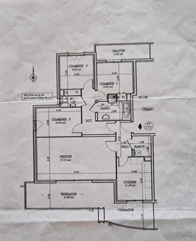 Appartement - 91 m² - 4 pièces