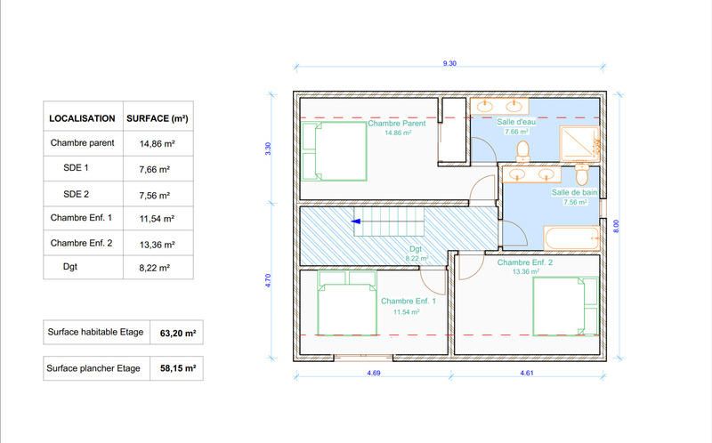 Maison - 126 m² - 5 pièces