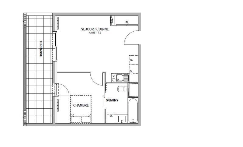 Appartement - 38 m² - 2 pièces