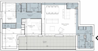 Appartement - 106 m² - 4 pièces