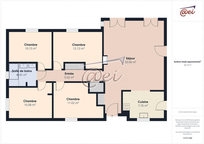 Villa - 100 m² - 5 pièces