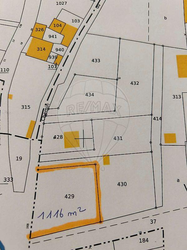 Terrain constructible - 1 116 m²
