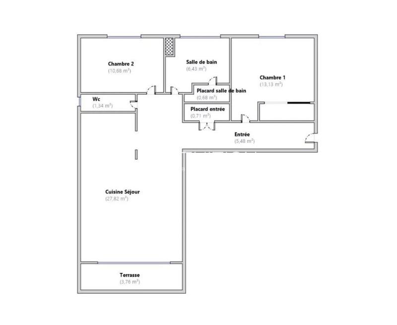 Appartement - 66 m² - 3 pièces