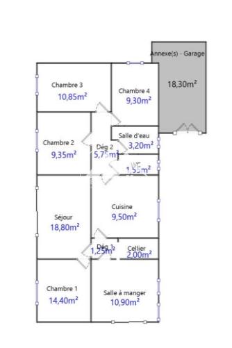 Maison - 97 m² - 5 pièces