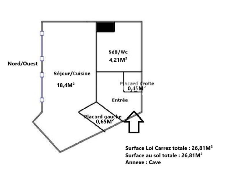Appartement - 27 m² - 1 pièce