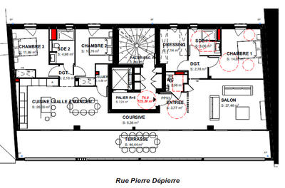 Appartement - 125 m² - 5 pièces