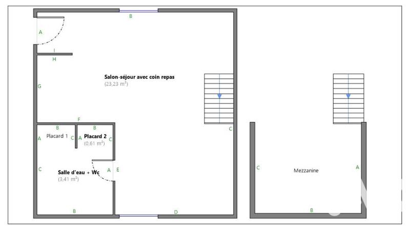 Studio - 27 m² - 1 pièce