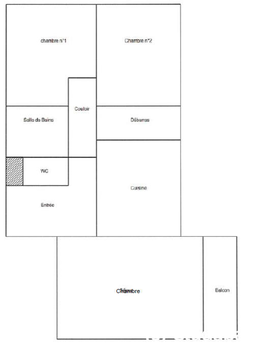 Chambre - 11 m² - 1 pièce